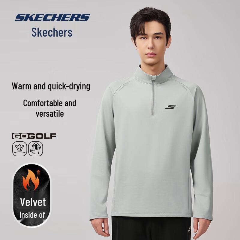 Skechers Men s Fleece-Lined Half-Zip Sweatshirt 2XL 4100₽