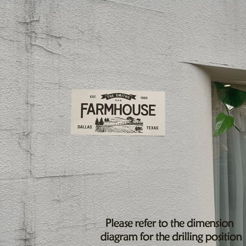 Personalized Metal Sign Custom Last Name Text Farmhouse Wall Decor