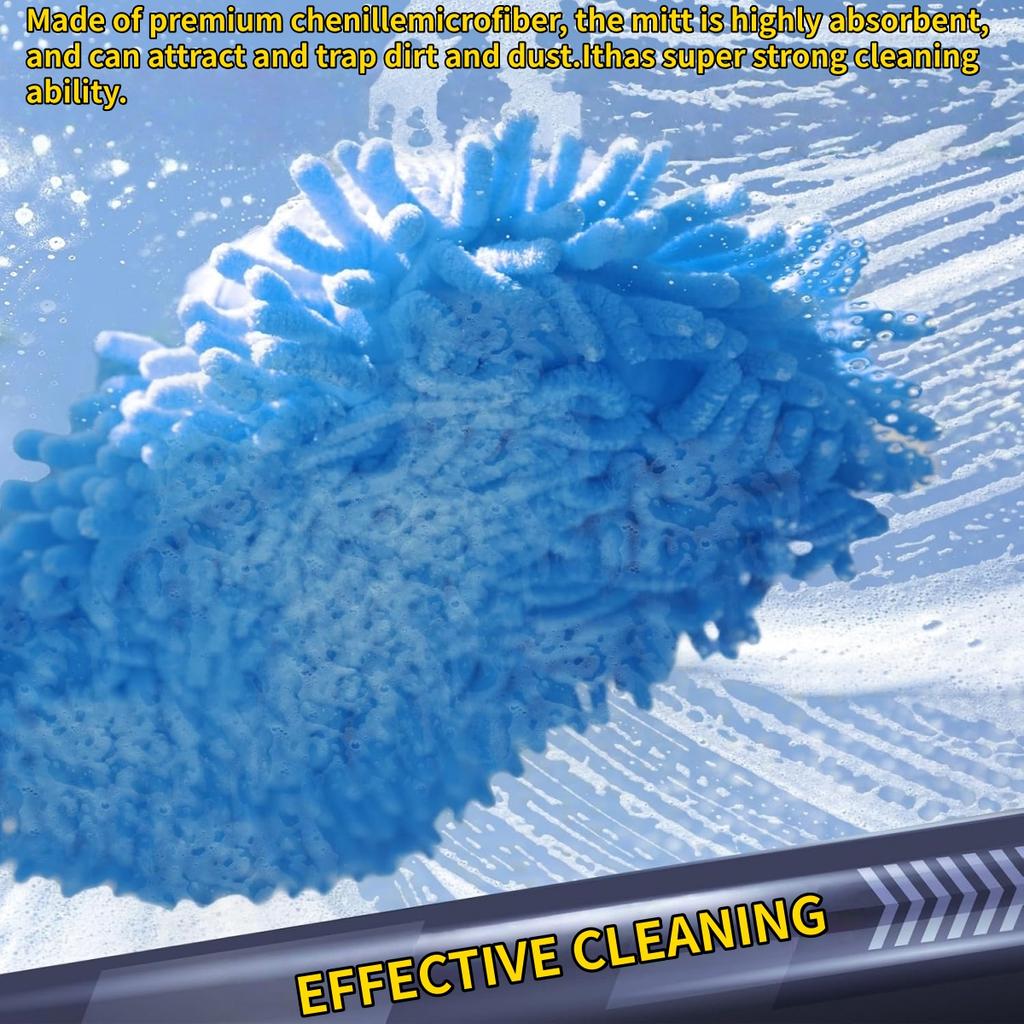 Double-sided Motorcycle Care Cleaning Gloves Cleaning Cloth Towel Microfiber Washable Car Washing Gloves Washing Accessories