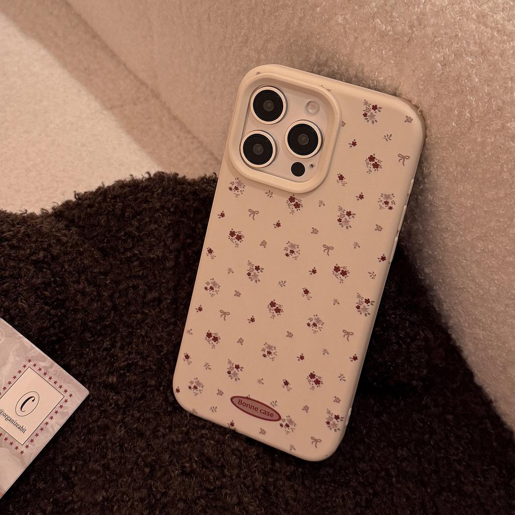 Vintage Floral Print iphone16iPhone Case17Gentle temperament13Applicable14pro Max Soft15