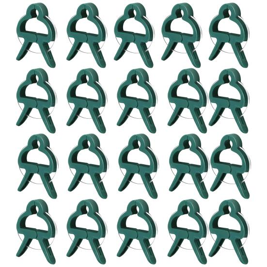 20Pcs Plant Fixing Clips Heavy Duty Weather-proof Universal Indoor Outdoor Garden Climbing Plants Flowers Stems Support Plastic Clamps