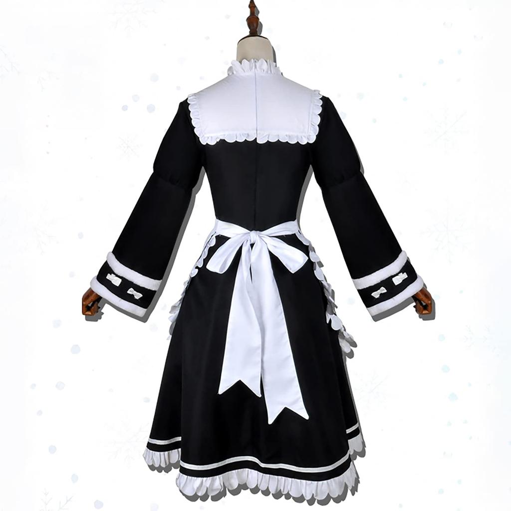 [milky Time] Re:ZERO -Starting Life In Another World- Re:ZERO Cosplay Maid Clothes Halloween Rem Lamb Long Sleeve (Lamb, Long Sleeve Maid, M)
