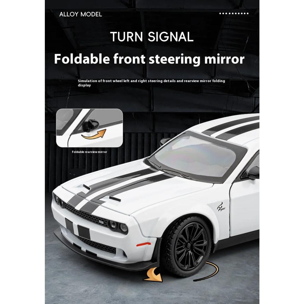 1/22 Scale Dodge Challenger Redeye Hellcat Super Muscle Sports CarAlloy Metal Diecast Car Model Birthday Gift Collection Decoration