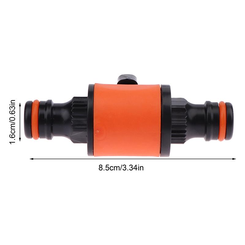 1Pc 16Mm Equal Garden Hose Shut Off Valve Fitting Plastic Tubing Tap Adapter Quick Joint For Watering Irrigation Car Wash