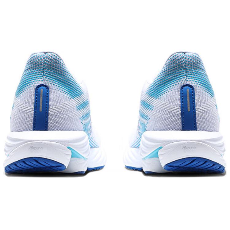 Mizuno Wave Rider 28 Komfortable Slitesterke Pustende Lavsko Løpesko Unisex sneaker Hvit Blå J1GC2403-21