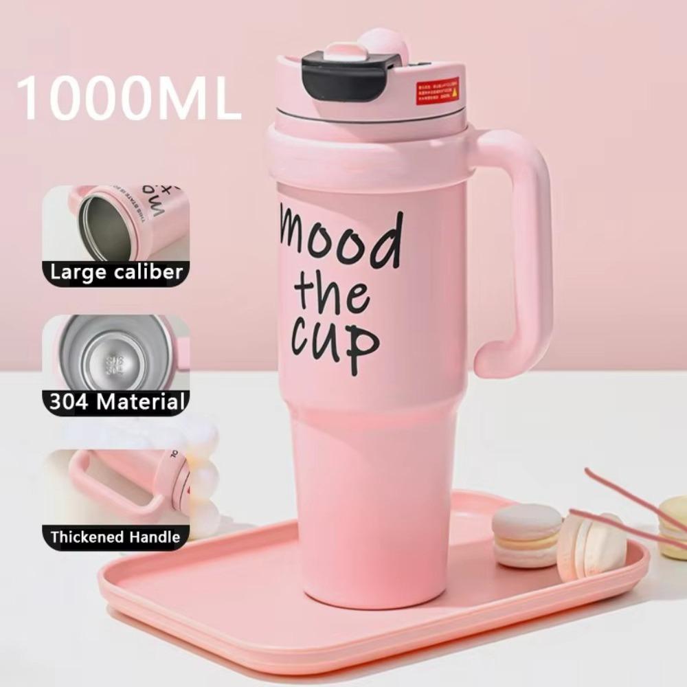 1000ML Thermal Water Bottle Cold and Hot Coffee Cups Gifts Insulation Bottles