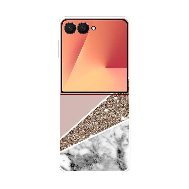 Luxury Transparent Phone Case For Samsung Galaxy Z Flip 7 Cases Hard PC Folding Cover For Galaxy Z Flip7 Shockproof Capa Fundas