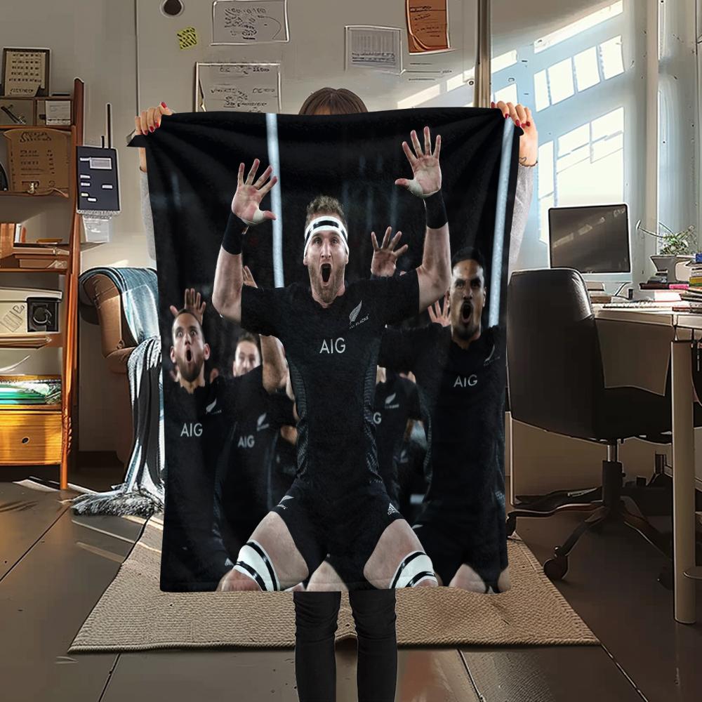 All Blacks,pattern Flannel Blanket, High quality Comfortable for All Seasons, Home Decor, Warmth and Comfort, Perfect for Gifts.