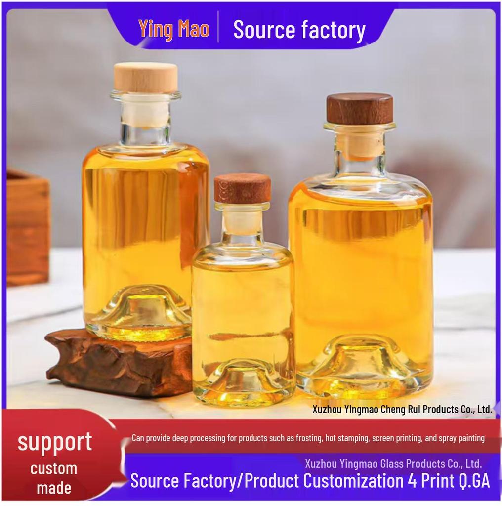 Thickened Concave Bottom Glass Bottle for Wine, Vodka, and Fruit Wine