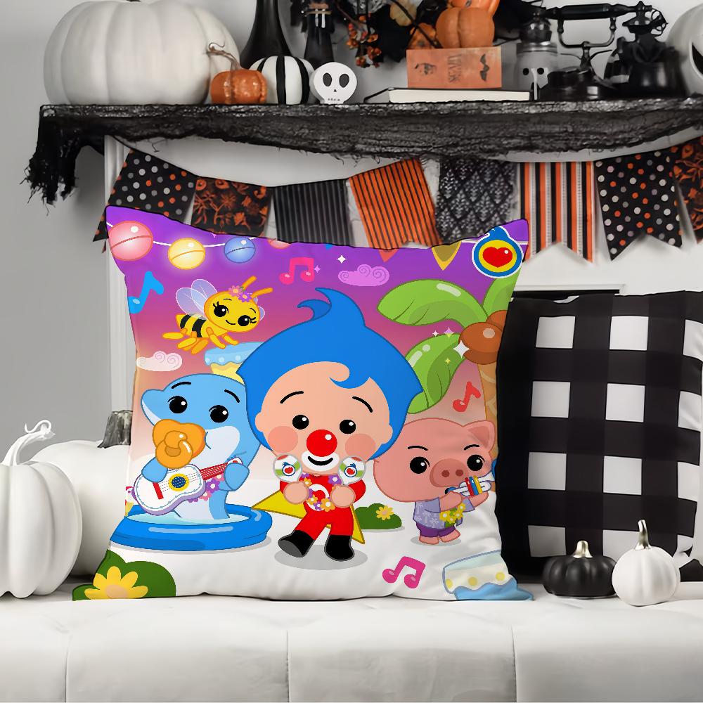 Federa Cuscino Cartone Animato Carino P-Plim P-Plim Cuscini da Ufficio Adatti per Divano Auto Camera da Letto Copricuscino Decorativo