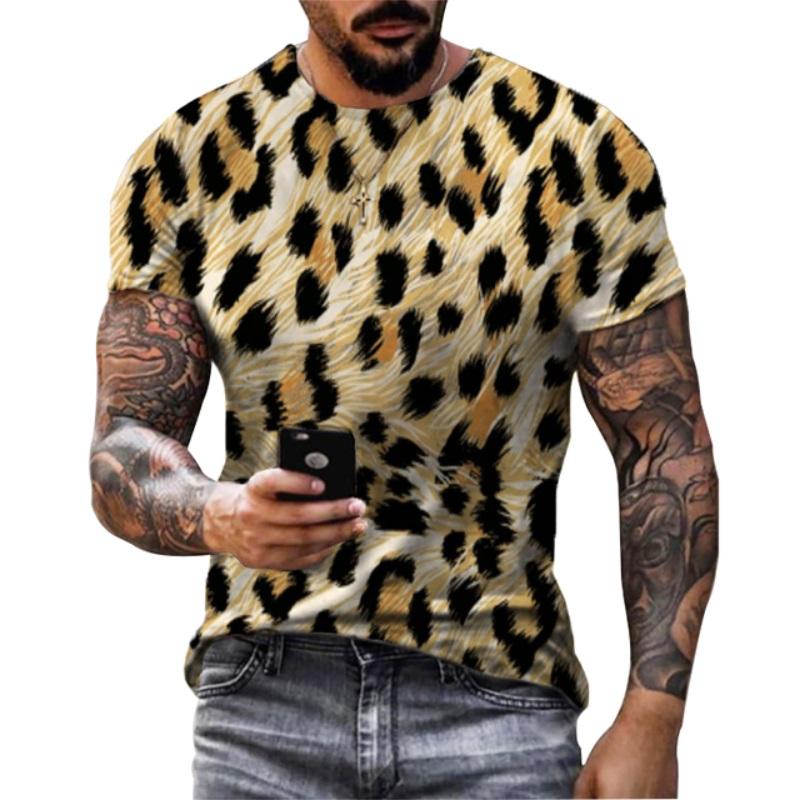 Fashion Leopard Graphic T-shirt for Men Summer Casual Women Streetwear 3D Print Camisetas T Shirt Men Clothing Harajuku Tops Tee