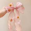 Children'S Hair Accessories Flower Bow Ribbon Hairpin Girls Braided Mesh Hairpin Princess Summer Super Fairy Headband Women