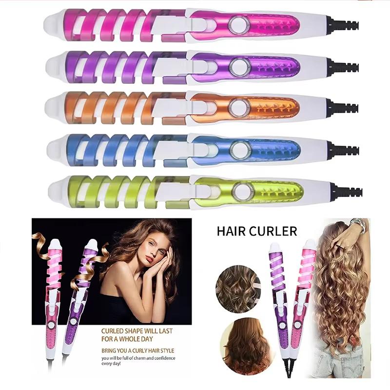 Portable Automatic Rotating Magic Ceramic Styling Tool Electric Hair Curler Home Salon Anti-Perm Spiral Curler