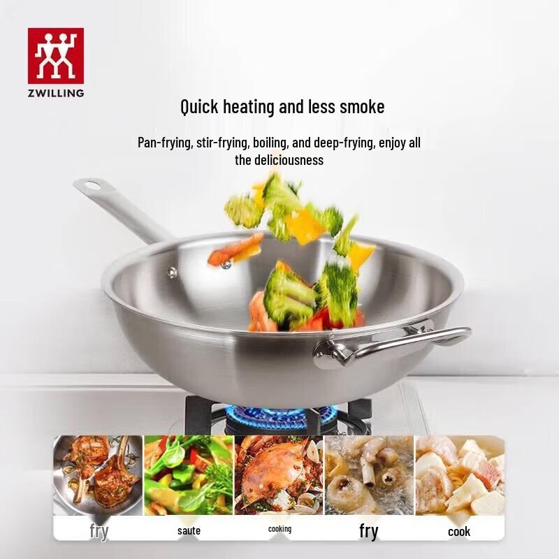 ZWILLING Classic II 30cm Stainless Steel Wok