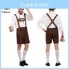 Stilvolle Herren Oktoberfest Kleidung Cosplay Kostüm Mit Einfarbigem Hemd Und Hosenträgern