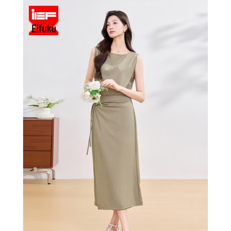 IEF 2026 Summer Korean Style Elegant Two-Piece Set M