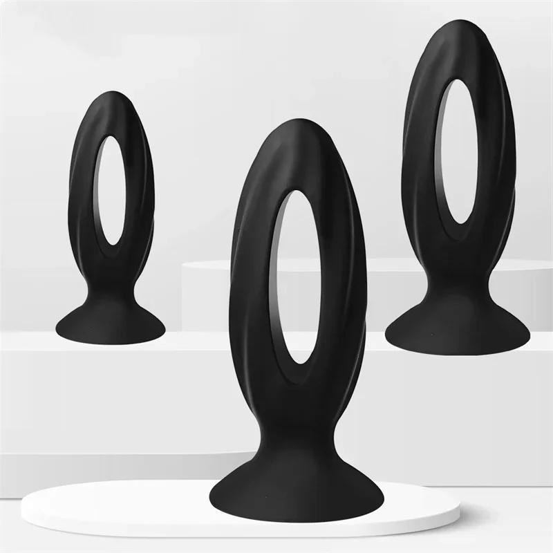 Wearable Silicone Anal Bead Butt Plug Prostate Massage Masturbation Sex Toys for Women Men Gay Adult Games Products 35/45/55 Mm