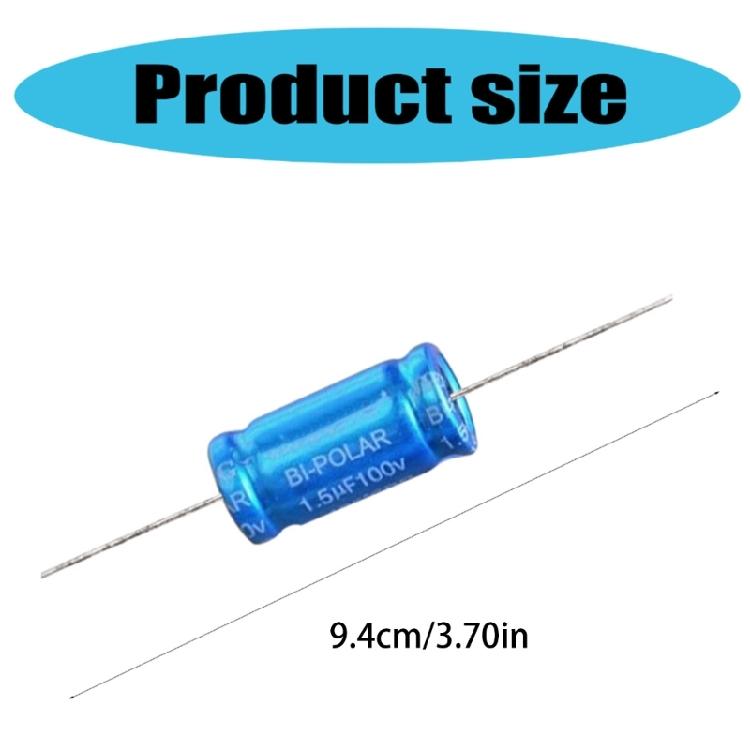 5PCS 100V Capacitors 1.5-15uF Multiple Specification Horizontal Nonpolarity Capacitors for Midrange Loudspeakers