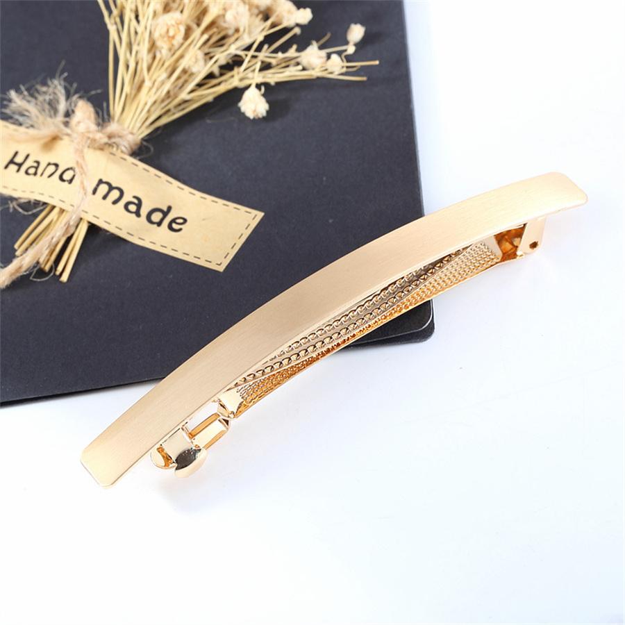 New Simple Fashion Metal Alloy Hair Clips Geometric Ponytail Holder Girls Hairpins Hair Barrette Horsetail Headwear Styling Tool