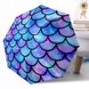 Mermaid Fantasy Underwater Scene Outdoor Automatic Umbrella Retractable Design with 8-Rib Durability Lightweight Perfect Gift for Friends Family