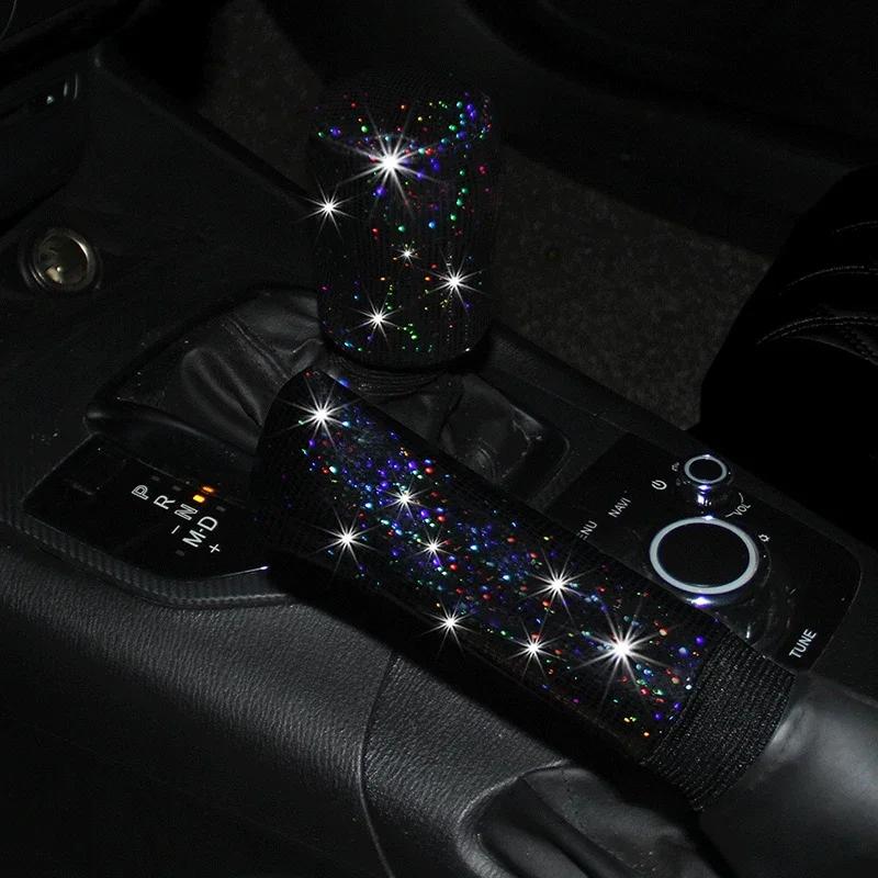 Car Universal 37/38cm Steering Wheel Cover Elastic Handle Cover Colorful Bronzing Diamond BlingBling Steering Wheel Accessories