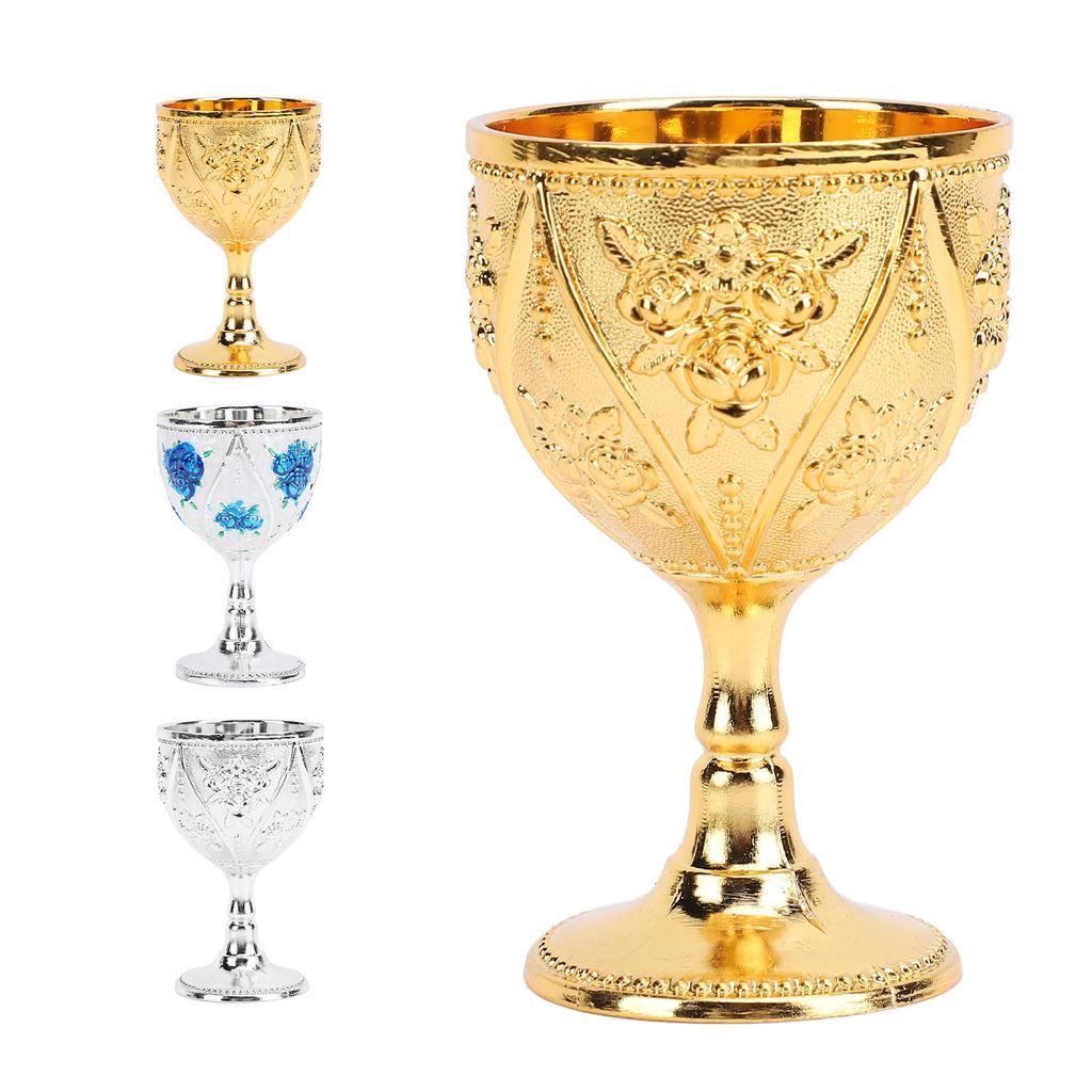 30ml metalowy kieliszek do wina rzeźbiona róża tłoczony kielich ozdoba do domu bar podróż wesele impreza dekoracja