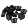 ABWR-40 Stück 21 mm x 10 mm Konische Einbau-Gummifüße Stopper Pads Schwarz