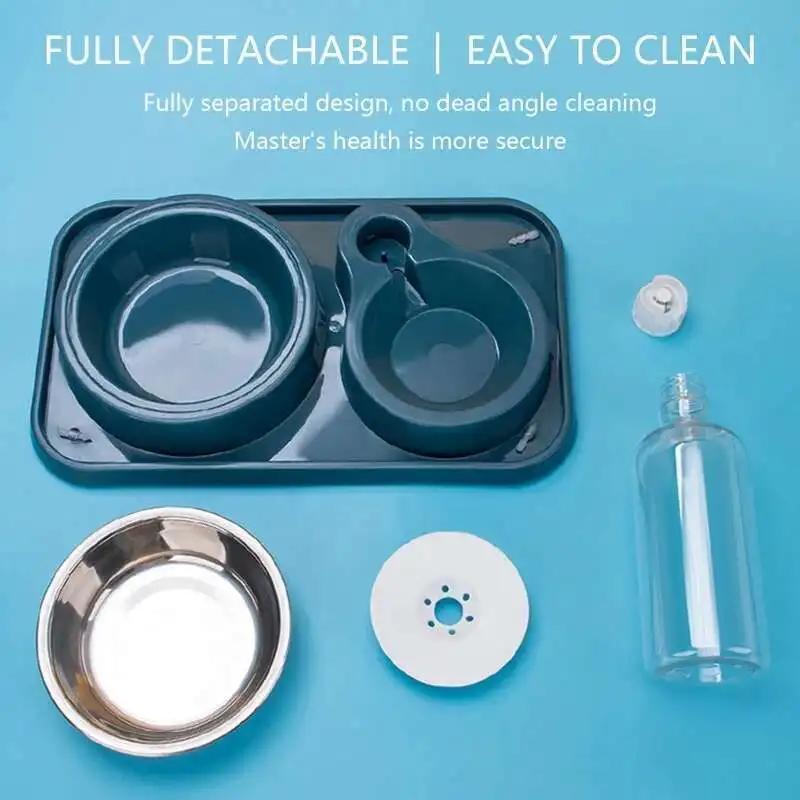 Pet Supplies Dog Bowl Automatic Water Storage Plastic Stainless Steel Bowl Small Dogs Cats Cat Bowl Supplies Cat Food Bowls