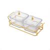 6 Compartment Snack Tray Luxury Design Divided Serving Dish Set Food Grade Material Bowls with