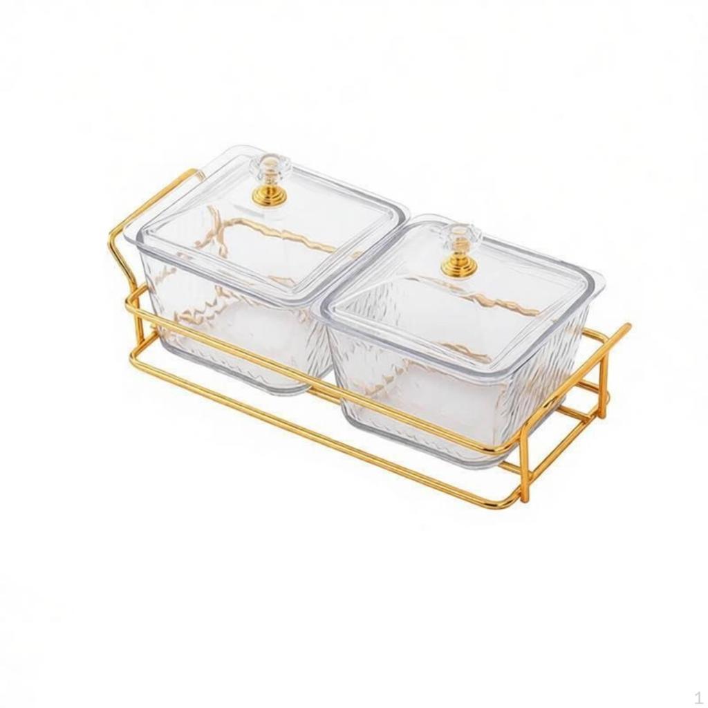 6 Compartment Snack Tray Luxury Design Divided Serving Dish Set Food Grade Material Bowls with