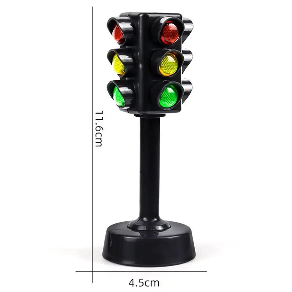 Mini Traffic Signs Road Light Block without Sound LED, Children Safety Education Kids' Puzzle Traffic Light Toy, Kids' Gift