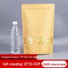 Self-Standing Transparent Window Kraft Paper Food Bag - Moisture-Proof & Self-Sealing for Tea Packaging