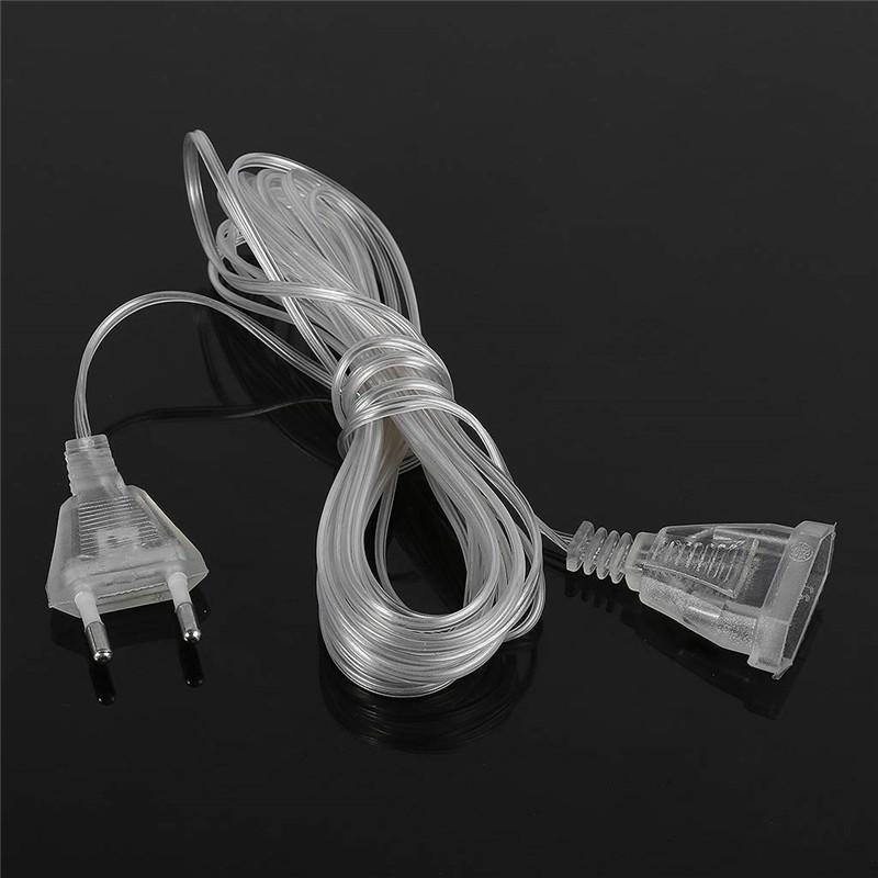 5M LED Icicle Curtain String Lights Christmas Garland Droop Light Wedding Garden Street Outdoor Decorative Lighting EU Plug