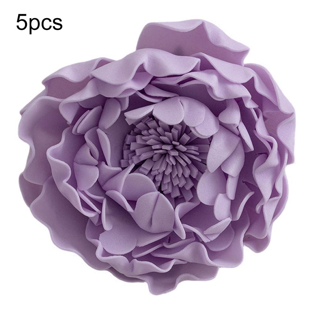 

5pcs Artificial Peony Bouquet, Vibrant EVA Floral Arrangement For Home Decoration, Wedding Centerpiece, Dining Table Display фіолетовий