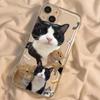 Cute Cat Clear Phone Case For IPhone 17 Air 16 15 14 13 Cases 15 16 Pro Max 17 Air 12 11 14 Plus 16promax Fundas Soft TPU Cover
