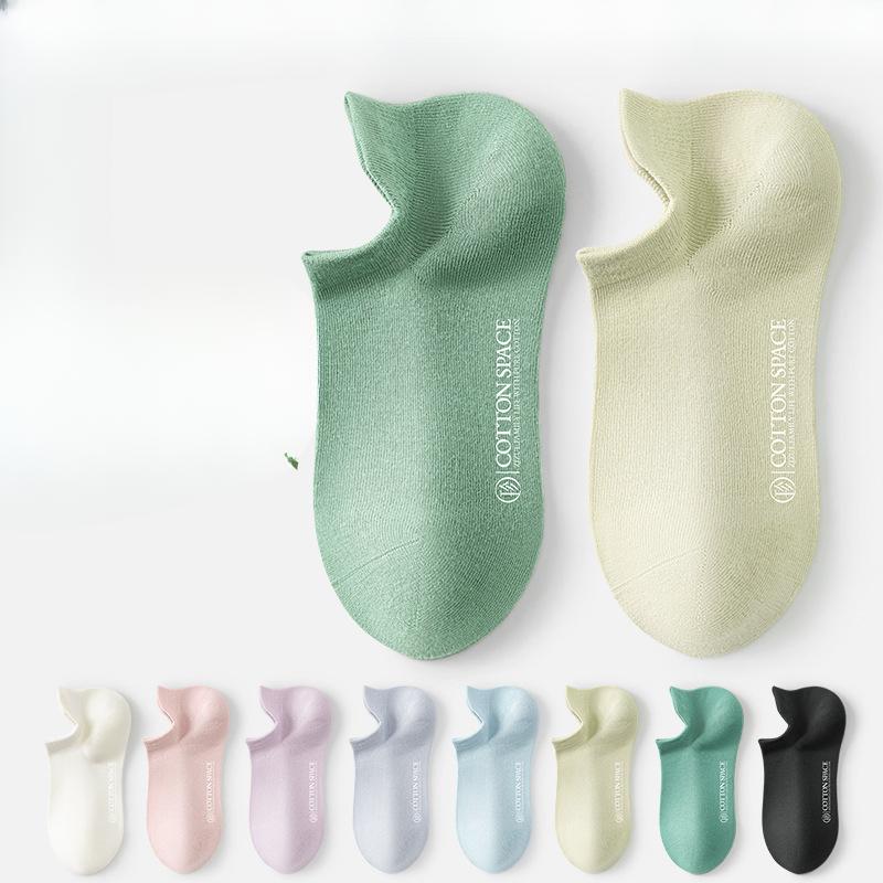 Women's Spring and Summer Invisible Deodorant Antibacterial Anti Pilling Boat Socks