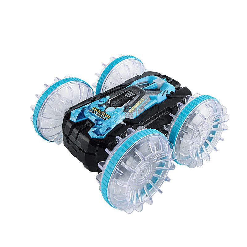 Rc Amphibious Light Remote Control Car Four-Wheel Drive Double-Sided Tumbling Stunt Car Children'S Toy Car