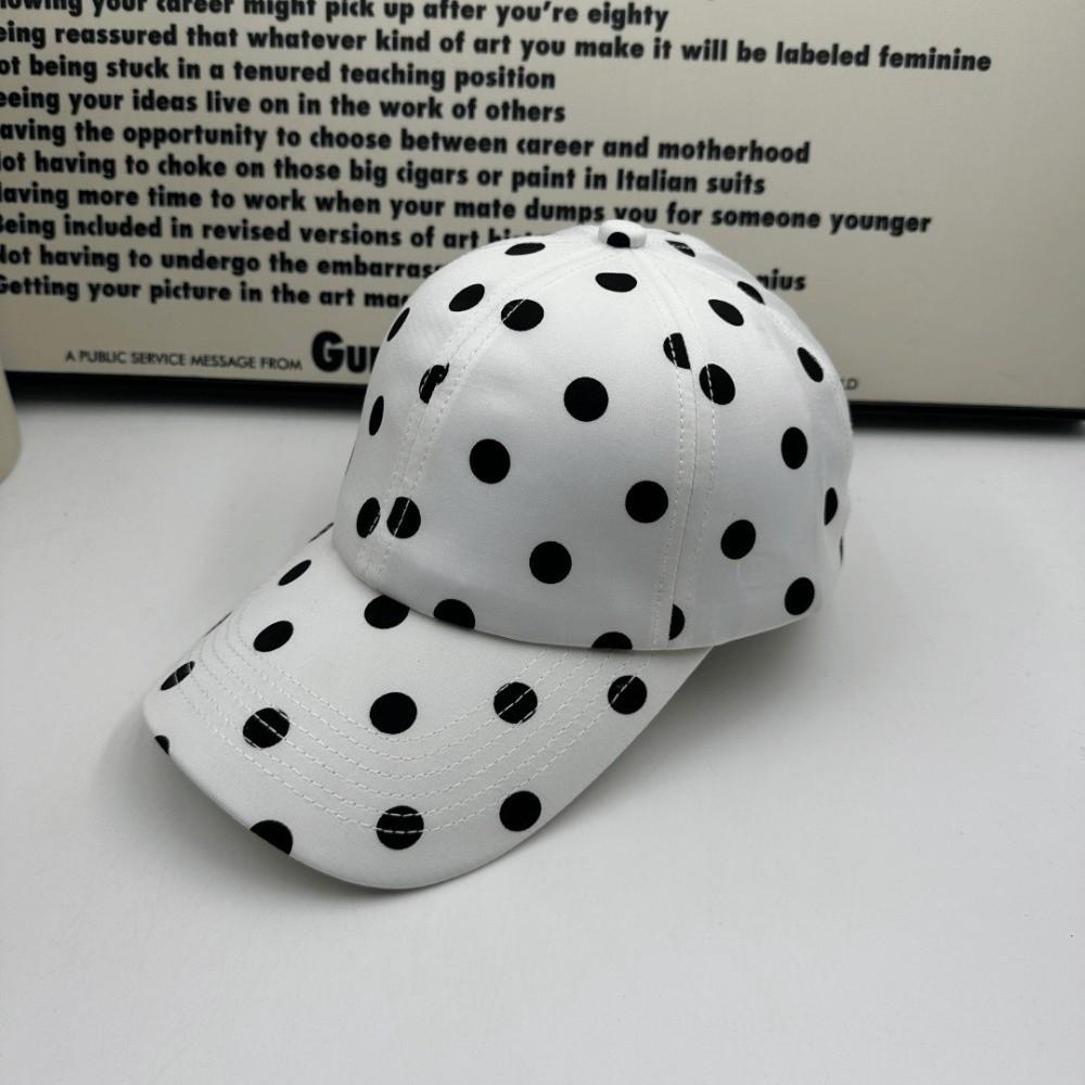 Atmungsaktive Polka Dot Baseballkappe Polyester Sonnenhut Japanischer Schirmmütze Reise