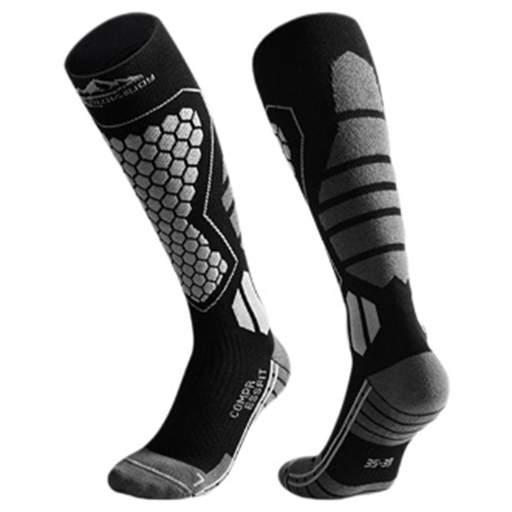 GOLOVEJOY DWZ04 1 Pair Sport Compression Socks Winter Warm High Tube Ski Calf Socks D