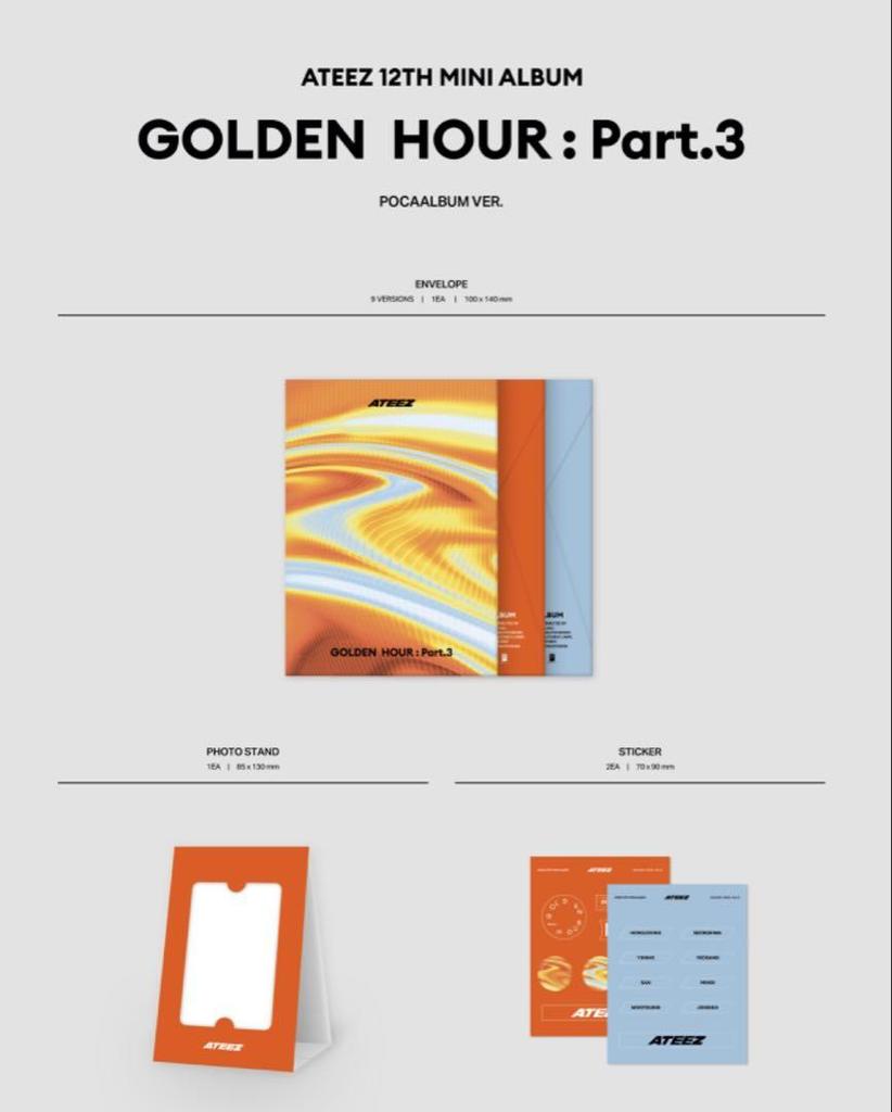 [USED] ATEEZ GOLDEN HOUR:Part3 POCA 9Ver