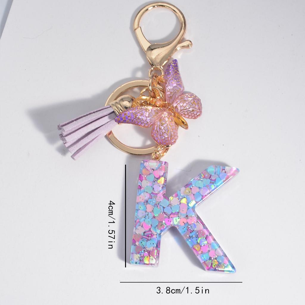 Schmetterling Brief Schlüsselanhänger Anhänger Schlüsselanhänger, Mädchen Accessoires, Schultaschenanhänger