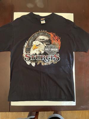 Harley Davidson 2008 Sturgis Black Hills 68th Motorcycle Run Rally T-Shirt Large Unisex T-Shirt