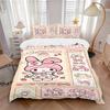 3pcs My Melody Blooms Bedding Set, Including 1 Quilt Cover and 2 Pillow Shams, Without Filling, Soft and Comfortable Home Bedroom S067