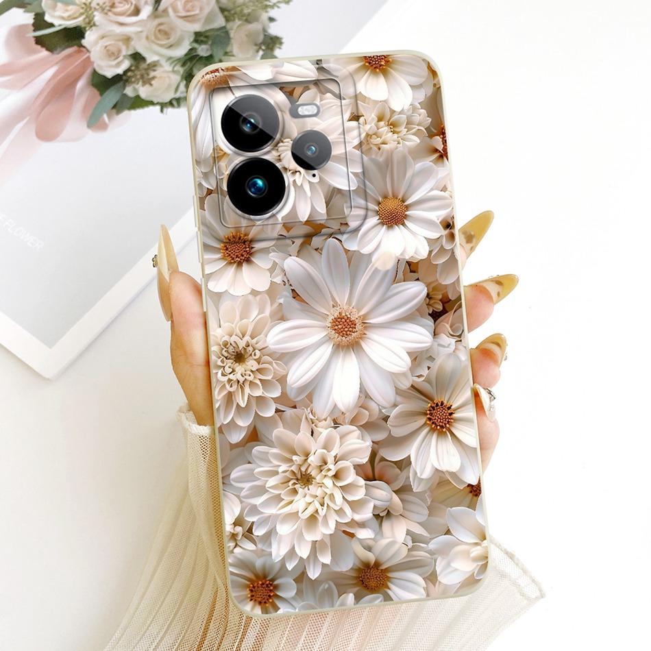 For Realme GT 7 Pro Cute Cat Flower Cartoon Phone Case For Realme GT7 Pro RMX5010 Shockproof Soft Silicone Covers Bumpers