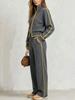 Women's Knit Sweater Set 2026 Fall Winter 2 Piece Outfit Casual Long Pants Lounge Set
