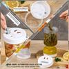 New Glass Pickle Jar Dry Wet Dispenser Marinating Vegetables Fruits Container with Built-in Forks Kitchen Juice Separator Tools