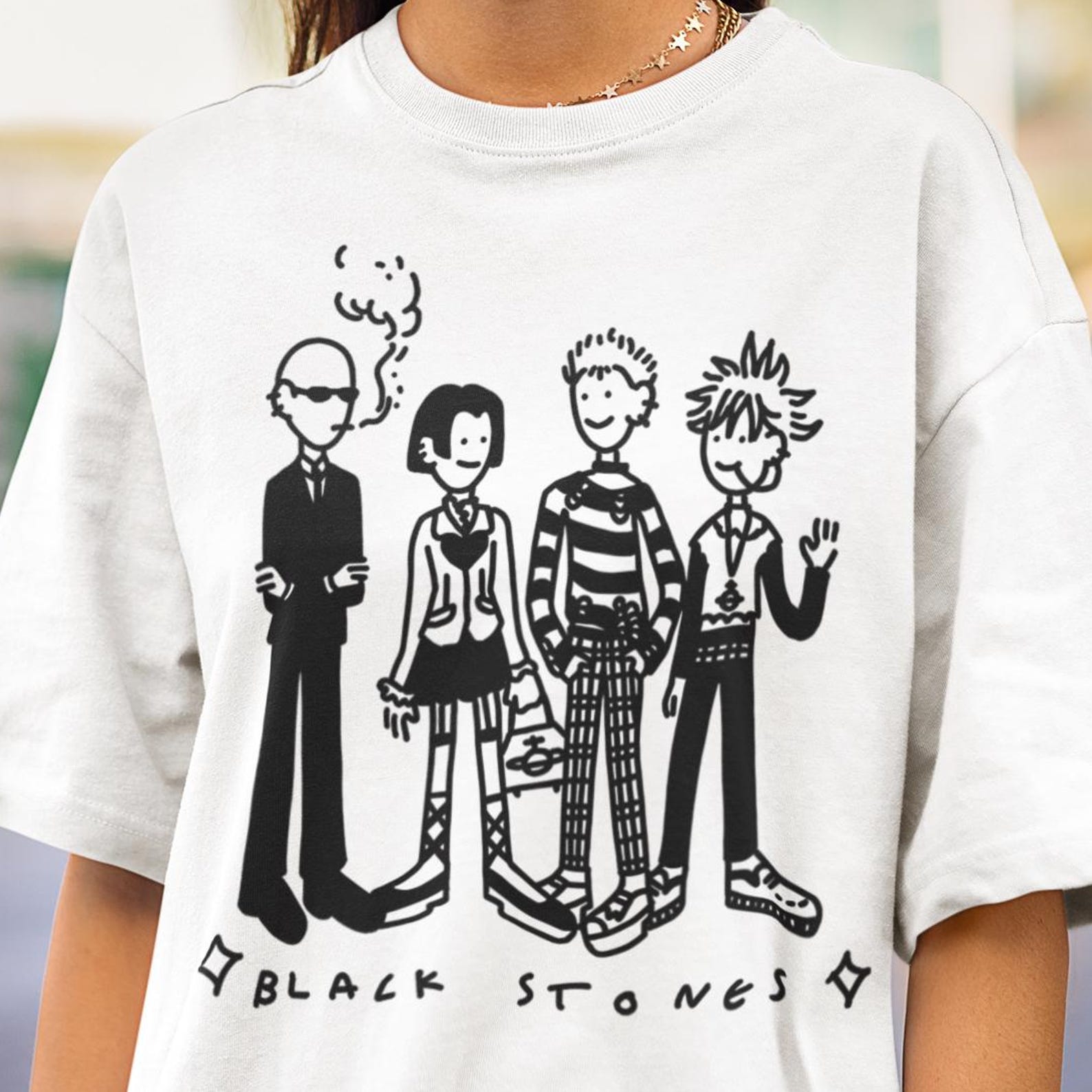 Unisex, Chibi Nana Anime Shirt, Manga Lover T-Shirt, Graphic Tee, Otaku Ropa, Music Band Anime Clothing Merch, Manga Trapnest Band Tshirt S