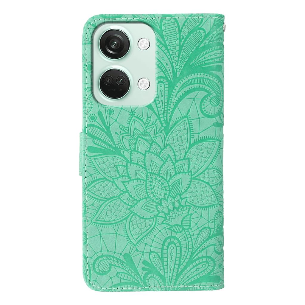 For OnePlus Nord 3 5G Case Lace Flowers PU Leather Flip Wallet Phone Cover