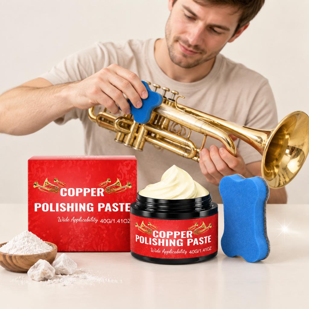 Copper Metal Polishing Paste Revive Dull Brass Surface Musical Instruments Clean Oxidation Antique Copper Tarnish Remover Cream