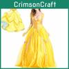 Elegantes gelbes Ballkleid mit mehreren Lagen für Erwachsene, Die Schöne und das Biest Belle Kostüm